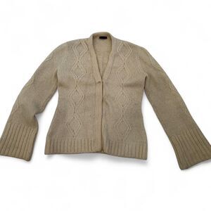 Roberto Cavalli Women's Cream thick wool cardigan